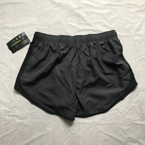 Women's Nike Dri-FIT Tempo Running Heather Black Lined Shorts Swoosh Size Medium - Picture 8 of 8